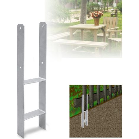 Randaco 1X H-Anchor Post Support Carport Post Anchor zincato a caldo durevole 91MM (1/5)