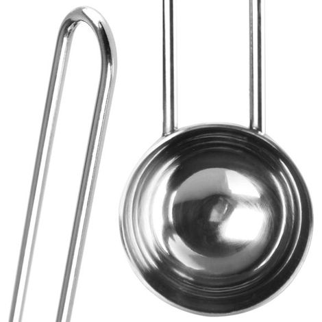 Cucchiaio dosatore in acciaio inox per caffè o matcha (colore: argento) (1/5)
