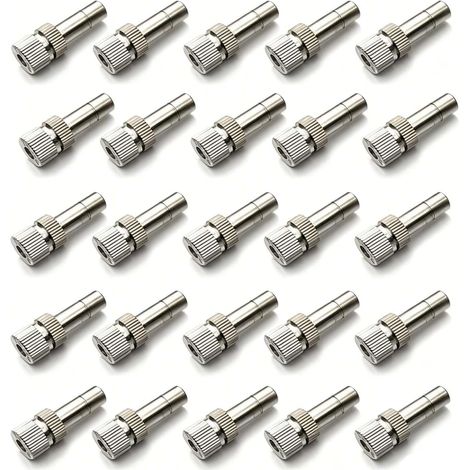 Buse de pulvérisation en laiton, buse d'atomisation 8 mm, adaptée aux systèmes refroidissement extérieurs, à l'aménagement paysager, l'humidification l'air, l'i 10 pièces 0.1mm(0.0039in) 50 Pièces (1/5)