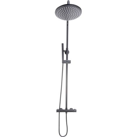 Orbit Core Thermostatic Bar Mixer Shower with Shower Kit and Fixed Head - Gunmetal (1/2)