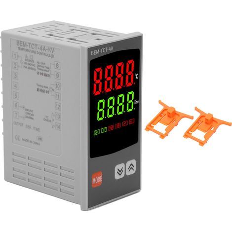 PID-Temperaturregler, 7-Segment-LED-Anzeige, Thermostatregler für Industrieanlagen, AC 100–240 V (1/5)