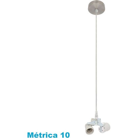 Arm. faccia a vista 3xe27 nichel m10 regx10x10 cm