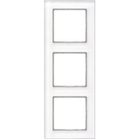 Jung Cadre en verre 3 voies, A CREATION, blanc alpin, montage vertical et horizontal AC 583 GL WW (1/2)