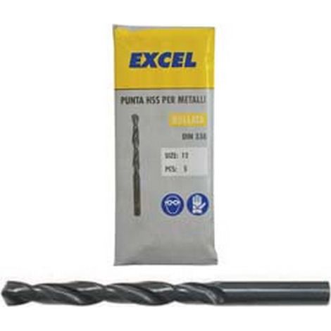 10PZ PUNTE HSS RULLATE PER FERRO mm.3,5 punte elicoidali HSS DIN 338, esecuzione rullata, utilizzo su metalli, ferro e acciaio punte elicoidali HSS DIN 338, esecuzione rullata, utilizzo su metalli, f
