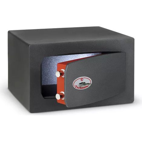 TECHNOSAFE – Coffre-fort à fixer à clé double panneton, 2 pênes, 17 L, 21x34x30 cm (1/5)