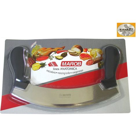 Coltello da cucina trita mezzaluna Manici nero Marietti