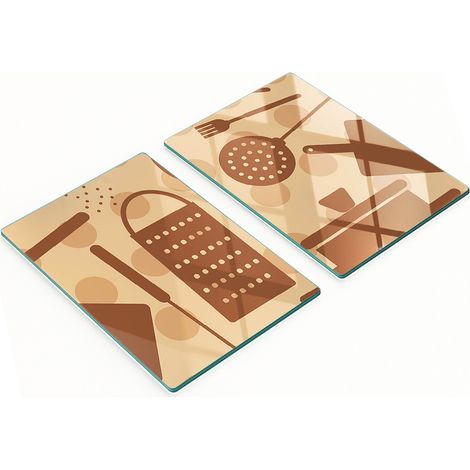 Taglieri da cucina decorativi in vetro, attrezzatura da cucina 2x40x52 cm (1/5)