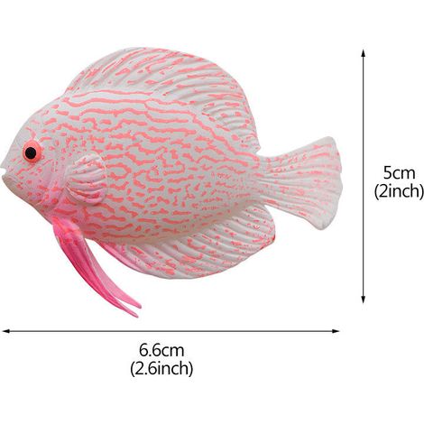 Lot von 2 künstlichen Giften zur farbigen Dekoration des Aquariums