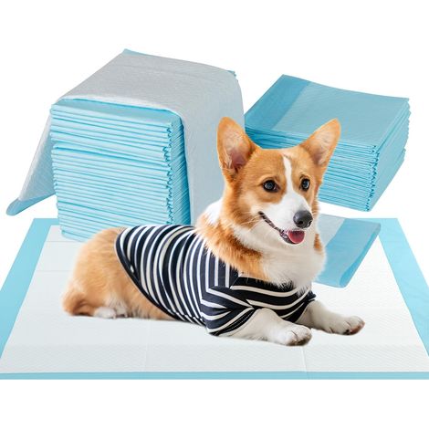 COSTWAY Tappetini Assorbenti per Cani, Tappetini da Interno ed Esterno per Animali Domestici a 6 Strati a Prova di Perdite, Asciugatura Rapida, Monouso per Urine, per Cagnolini (90 x 60 cm) (1/5)