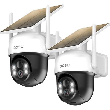 Camera Surveillance WiFi Exterieure sans Fil Solaire 3MP 360° Panoramique PTZ Vision Nocturne Audio Bidirectionnel (1/5)