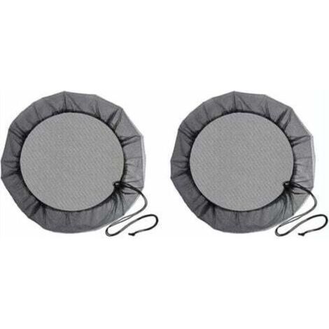 Filet de Protection pour Récupérateur d'Eau de Pluie – 2 Pièces Ø80 cm avec Cordon de Serrage, Anti-Moustiques et Animaux (1/4)