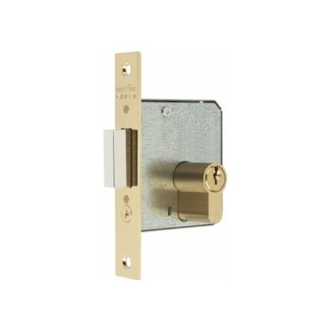 mcm cerradura embutir madera 1512-2-45 45 canto recto latonado (1/8)