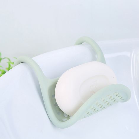 Porte-éponge pliable pour évier, matériau TPR, convient aux bouchons d'évier, aux éponges à vaisselle et aux brosses (vert)