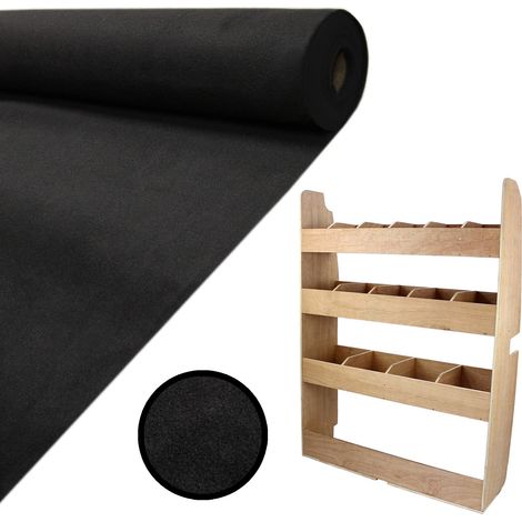 Forro interior negro T-Mech con adhesivo y estantería de madera para Ford Transit Custom SWB – acabado profesional, resistente y organizado para furgonetas comerciales (1/5)