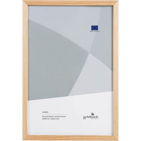 20 x 30 cm, Simple véritable, Poser, Bois avec Support Mural, Photo, Cadre Naturel, Ecru (1/3)
