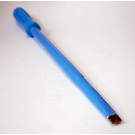 Tournevis plat 10x1.6x250mm isolé 1000V lame acier chromé manche bleu ATEX II pour vis tête fendue DERANCOURT