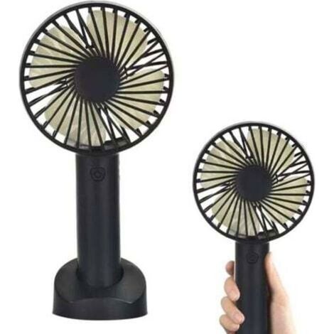Ventilatore USB, mini ventilatore USB silenzioso con base, ventilatore portatile ricaricabile, adatto per l'uso su scrivania. (1/5)