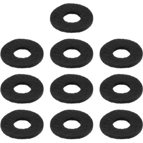 Lot de 10 Rondelles en Feutre Noir pour équipement Audio 19 X 6 Mm (3/4" X 1/4") Compatibles avec McIntosh (1/5)