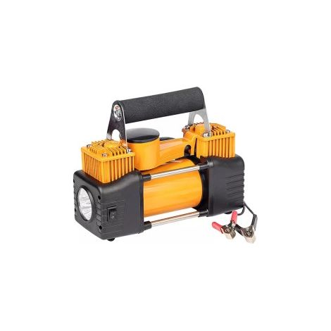 Mini Compressore d'aria Portatile 12V 15A 150PSI 40L/min 2 Cilindri + Borsa (1/4)
