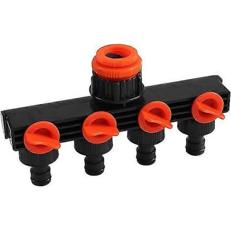 Raccord de dérivation multifonctionnel pour irrigation, contrôleur, embout, vanne de jardinage 4 voies, déviateur en plastique, répartiteur de tuyau d'arrosage 4 voies, tuyau de robinet, 1 pièce (1/5)