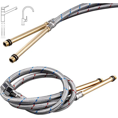 Tuyau Cuisine Robinet Flexible 60cm Connexion D'extension 3/8 (1/5)
