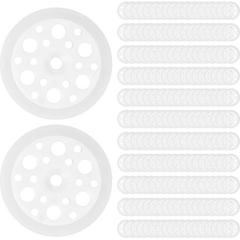 200 Pcs Rondelles Plates en Plastique, Rondelle pour Isolation Discs 46mm, Rondelles en Mousse pour Fixation et le Support de Panneaux Isolants (1/5)