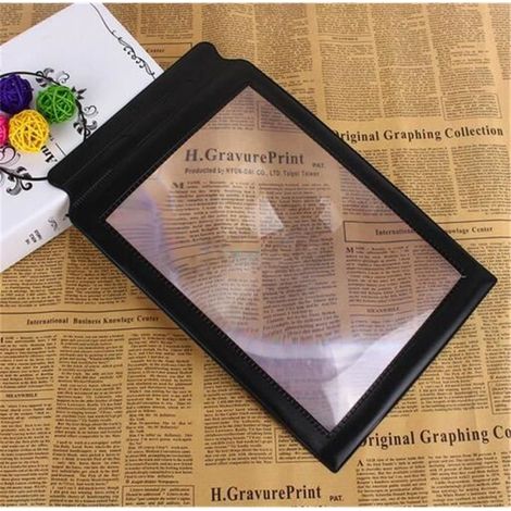 A4 Pleine Page 3X Loupe Feuille Grande Verre Grossissant Aide de Lecture PVC Lentille-Ywey (1/4)