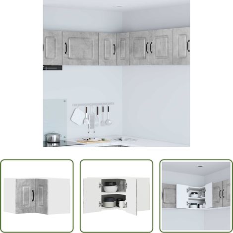 Holzwerkstoff -  Küchenschrank Kalmar Beton Grau 57 x 57 x 40 cm Holzwerkstoff (1/5)