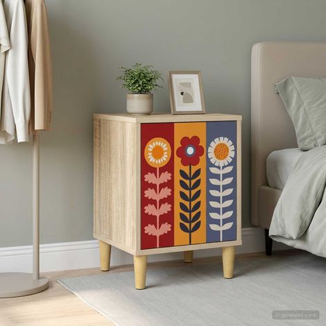 vidaXL Bedside Cabinet ESSEN Sonoma Oak 36 x 33 x 50 cm (1/5)