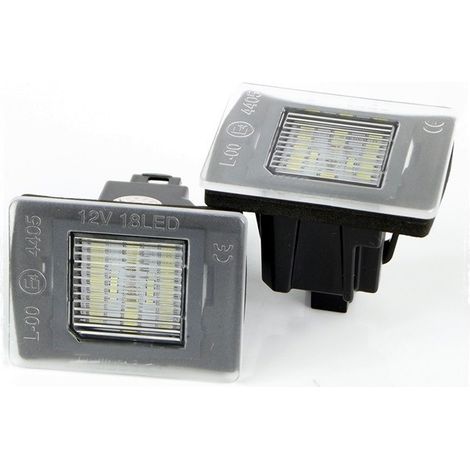 Éclairage de plaque d'immatriculation à LED blanc froid 6000K 12V CANBUS pour Mercedes W176, GLA X156, ML W166, SLK R172 (1/3)