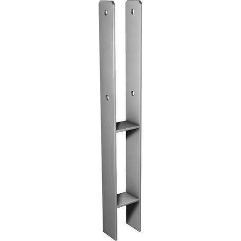 Pfostenfuß Typ H 141x60x600mm, 5,6mm dick, feuerverzinkter Stahl Pollmann (1/2)
