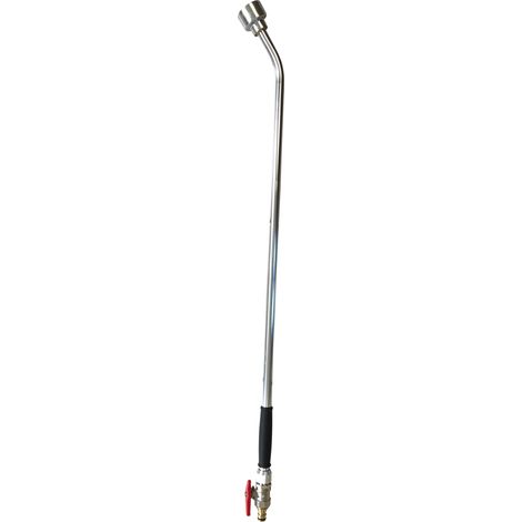 Lance d'arrosage longue en métal 100 cm – Vanne ¼ de tour – Pomme laiton 100 perforations pour arrosage précis – Racoexpert