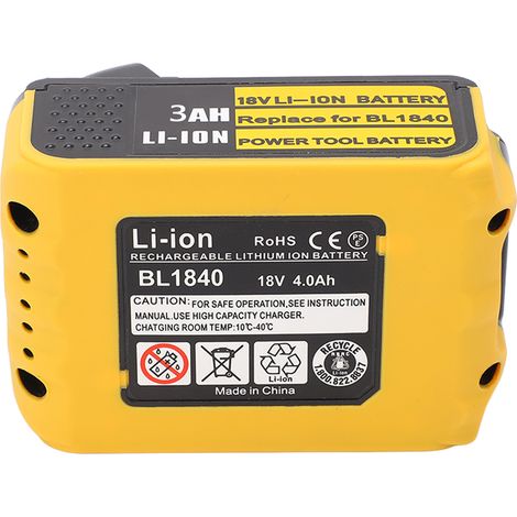 Batterie de rechange pour outils sans fil, boîtier ABS/PC, protection contre les courts-circuits, avec indicateur, 3000 mAh (1/5)