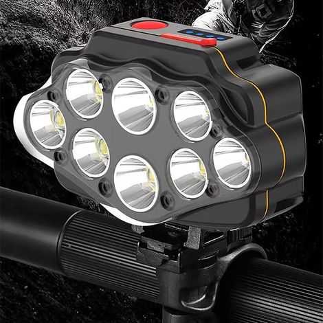 Fahrradscheinwerfer mit Montagehalterung, ultraheller, drehbarer LED-Scheinwerfer, geeignet für Fahrräder, Mountainbikes, Suchscheinwerfer und Hauptscheinwerfer. (1/5)