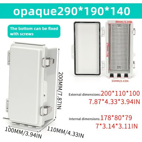 Boîte de Jonction Électrique IP65 en ABS – Coffret Universel avec Couvercle Transparent à Charnière pour Usage Intérieur et Extérieur (1/3)