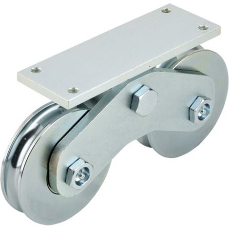 Metalideal Galet double pour rail gorge ronde - Diamètre 200 mm (1/3)