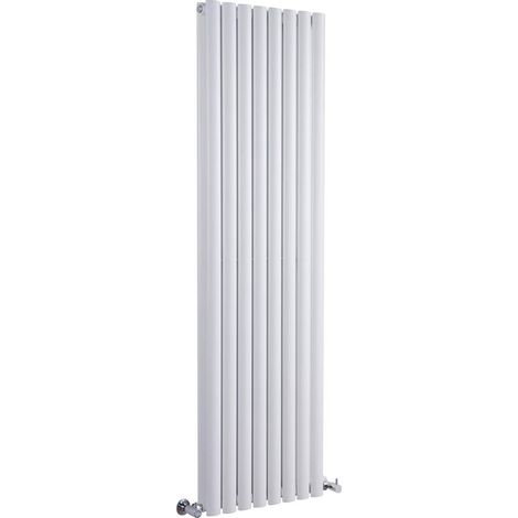 Hudson Reed – Radiateur vertical en acier blanc 160 x 35,4 cm – Puissance 1228W – Chauffe rapide – Raccordement chauffage central (1/5)