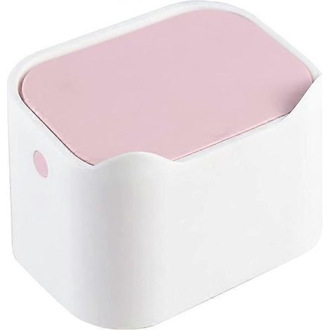 Petite poubelle, mini-poubelle portable, couvercle à pression (1/5)