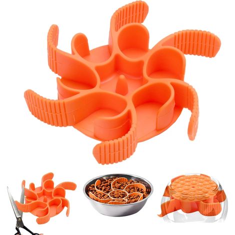 Insert anti-glouton orange découpable, ralentit nourriture, favorise digestion saine chien (1/4)