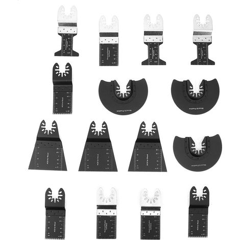 Lot de 15 Lames Oscillantes Multifonctions Acier Carbone Supérieur, Scie Sabre pour Bois, Outils de Ponçage et Polissage (1/5)