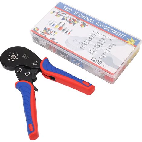 Kit de Sertissage Portable Multifonction 1200 Bornes Pince à Sertir avec Poignée Ergonomique (1/5)