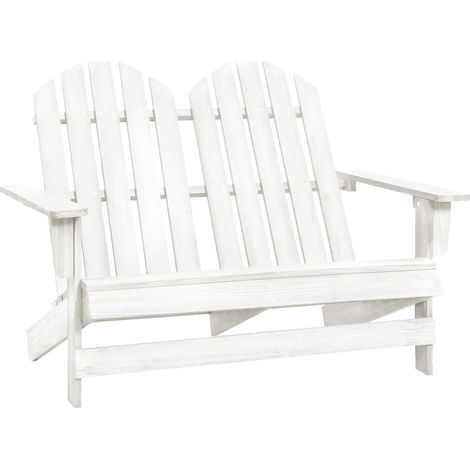 Vidaxl – Chaise Adirondack 2 places en bois de sapin massif – Résistante aux intempéries – Confort ergonomique – Pour jardin ou patio (1/6)