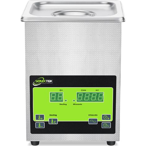 Sonixtek Digitale Pulitore ad ultrasuoni 2L Pulizia professionale ad ultrasuoni 60W per gioielli, occhiali, orologi, monete, dentiere e strumenti con potenza di riscaldamento di 100W (1/5)