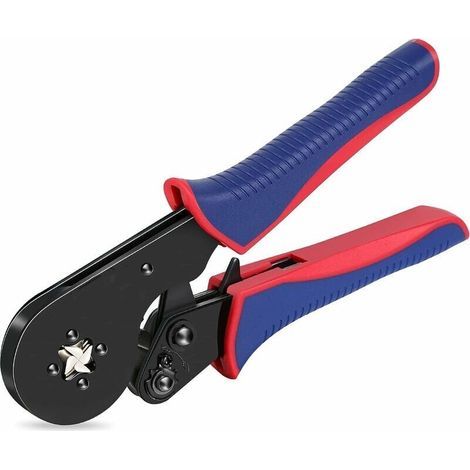 Outil de sertissage de virole, pince à sertir de fil à mâchoires carrées 16-4 AWG 30-5 (0,08-16 mm²) pince à sertir, outils de sertissage à cliquet (1/4)