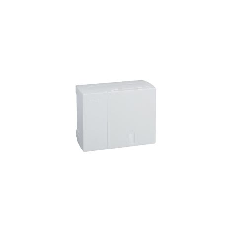 Pragma - mini coffret en saillie - 1x6 mod. - portillon opaq blanc - born. Terre - MIP11106