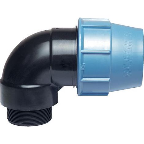 Accoup de serrage, coude de transition Type-PWA 50 x 1 1/2" /90° fem-fil mâle