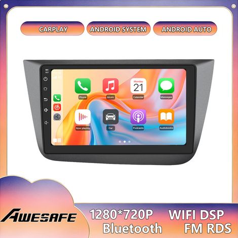 AWESAFE Android 13 Autoradio für Seat Altea XL (2004–2015) / Toledo (2004–2009) 6GB+128GB 9" Bildschirm CarPlay Bluetooth Android Auto