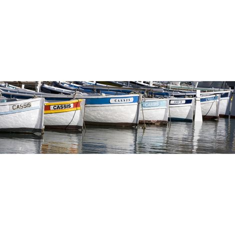 Tableau sur toile Cassis barques 30x97 cm - Impression sur Toile Murale Décorative - Image imprimée en HD sur Toile - Toile sur Châssis en Bois FSC - Fabriqué en France (1/4)