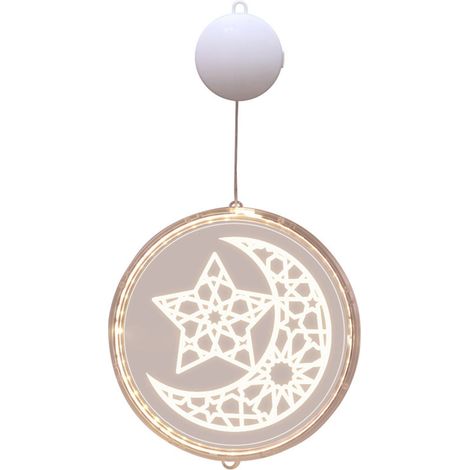 Ortviai Lampe d'ambiance suspendue étoile et lune en ABS – LED haute luminosité, 24 cm, pour chambre et salon (1/5)