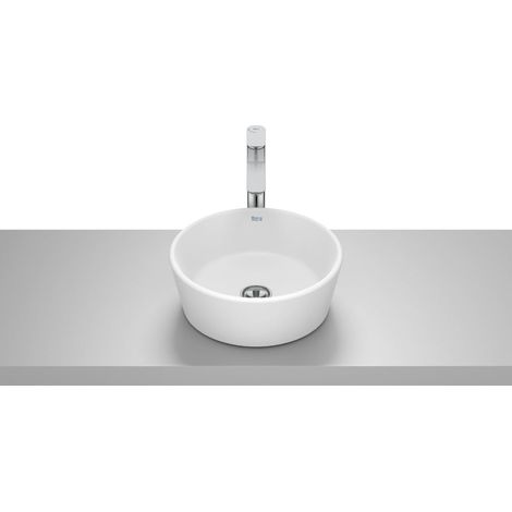Vasque à poser ronde Optica - sans trop plein - Ø350mm - Blanc mat - Roca (1/2)